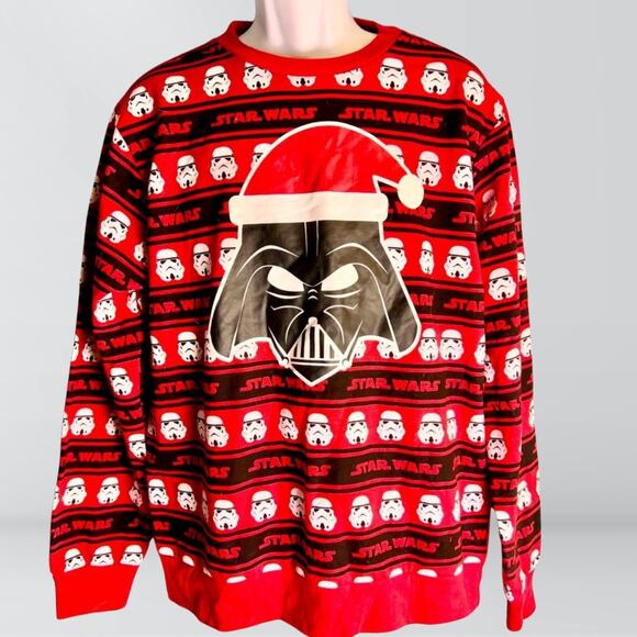 NWT Star Wars Darth Vader Holiday Pullover Sweater - Picture 1 of 3